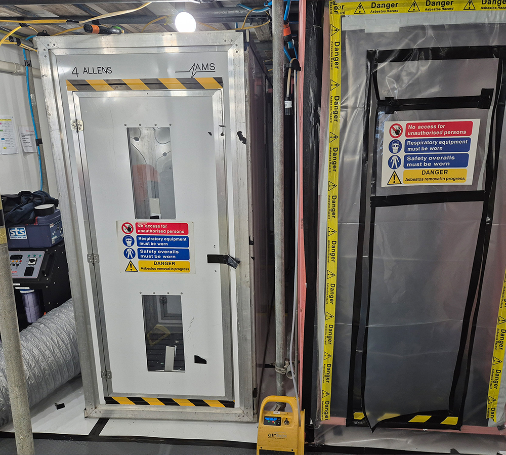 asbestos management waste baglock setup